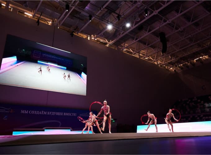Видеоборта и светодиодный экран для Центра художественной гимнастики